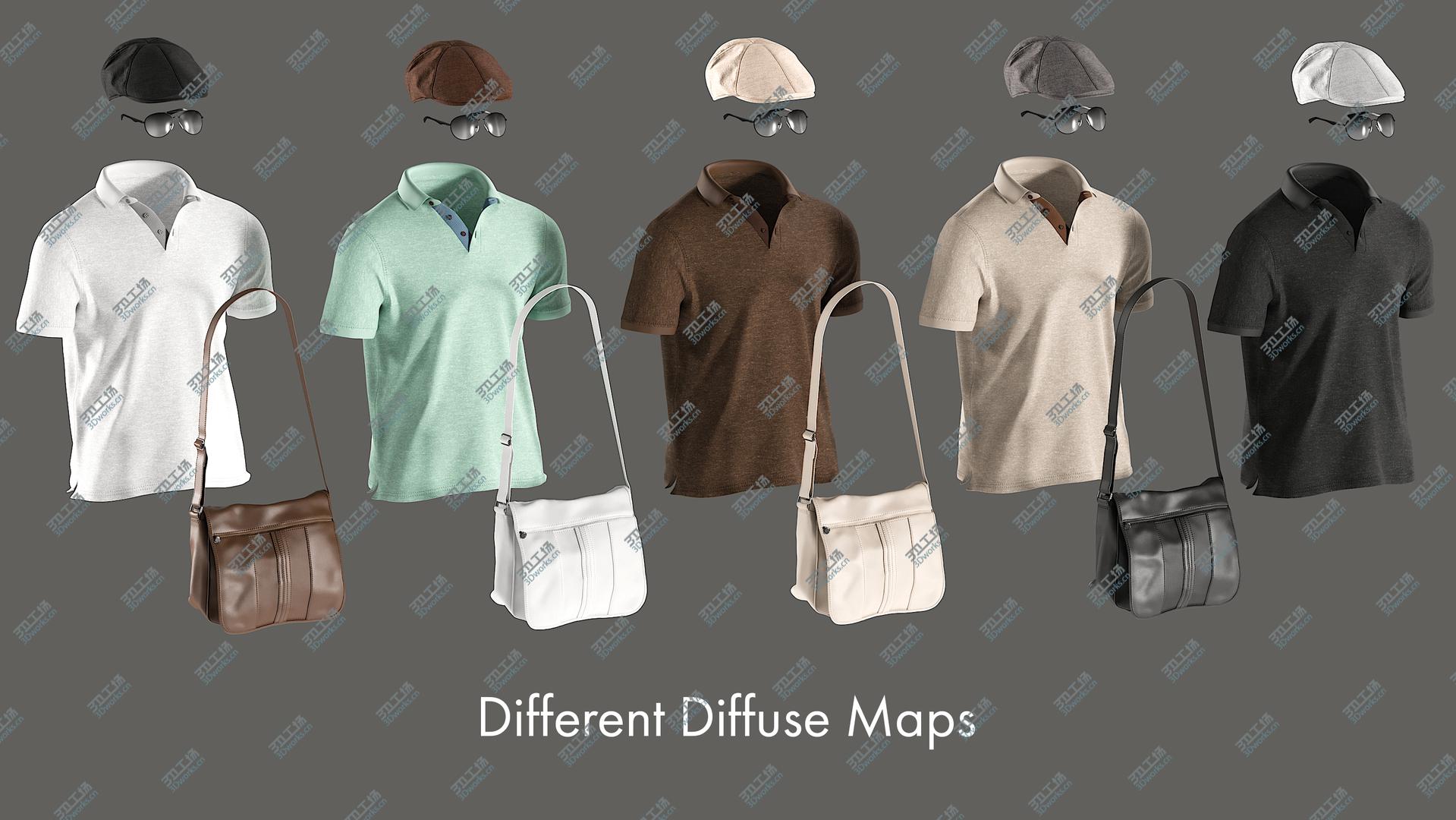 images/goods_img/20210313/Men's Polo with Bag, Hat and Sunglasses 8 3D model/3.jpg